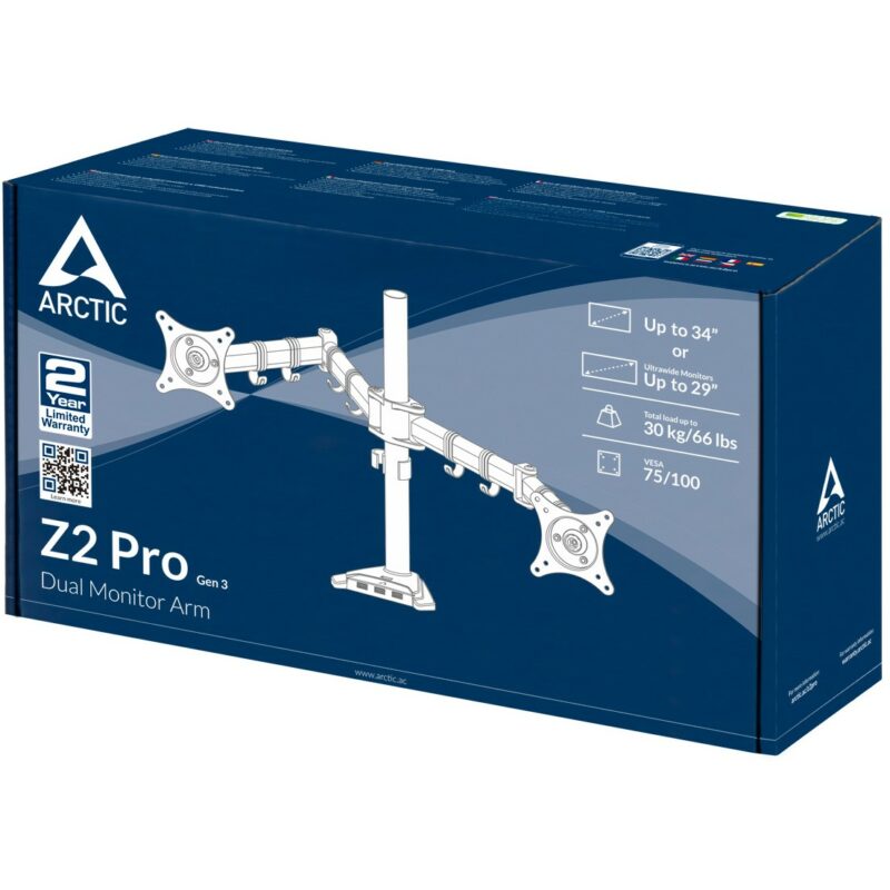 Tischhalterung für 2 Monitore bis 86cm 34" 15KG ARCTIC Z2 Pro (Gen3) – Bild 8