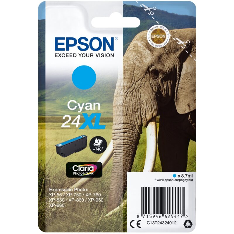 "Epson C13T24324012 cyan HC"
