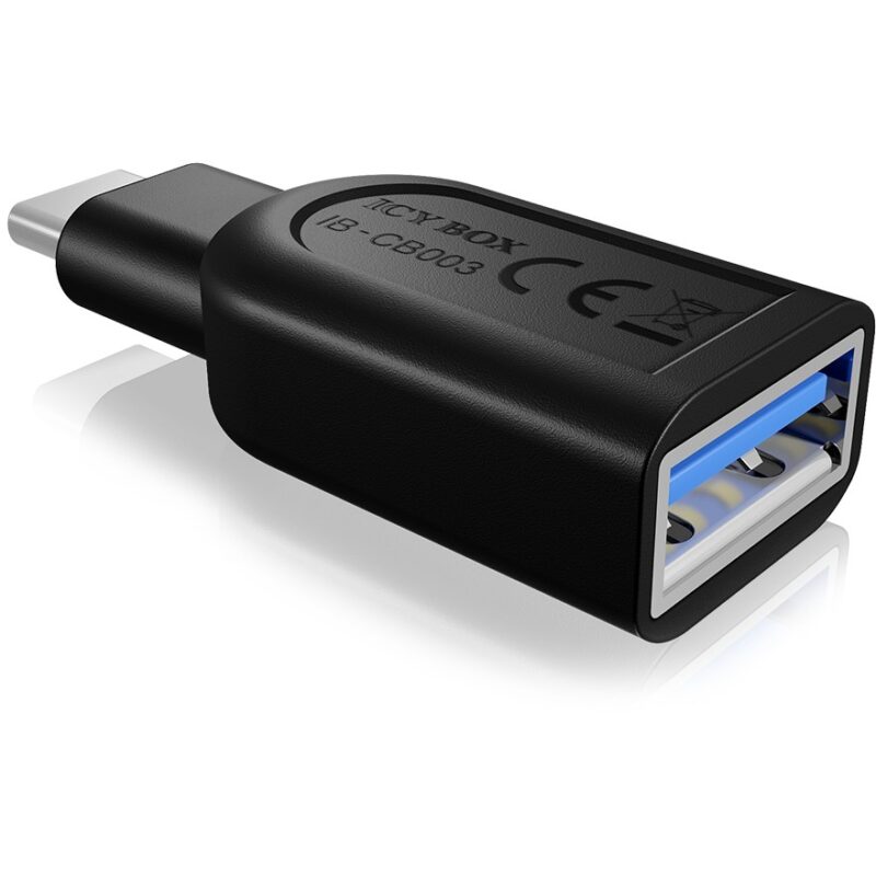 "Adapter ICY BOX USB-A > USB-C Black"