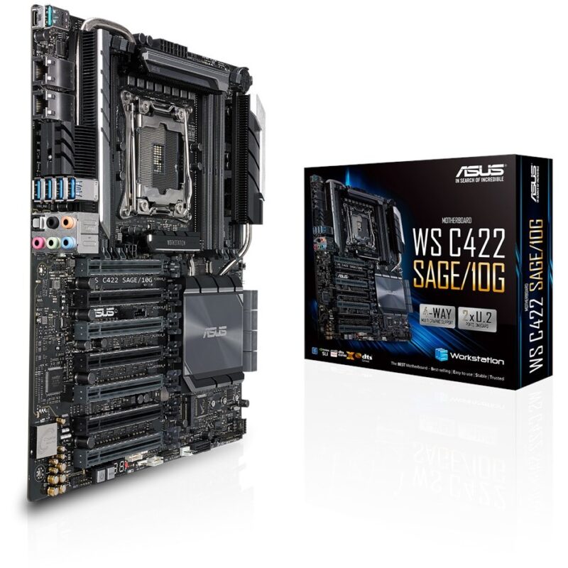 "ASUS WS C422 SAGE/10G Intel® C422 LGA 2066 (Socket R4) CEB Server-/Workstation-Motherboard"