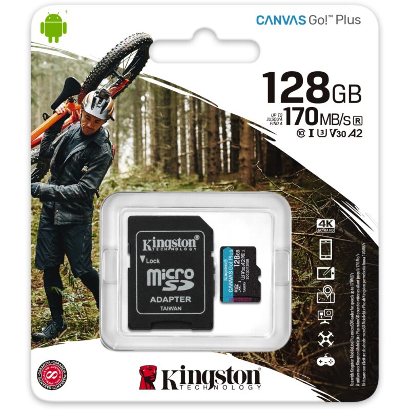 "CARD 128GB Kingston Canvas Go! Plus microSDXC 170MB/s +Adapter" – Bild 6