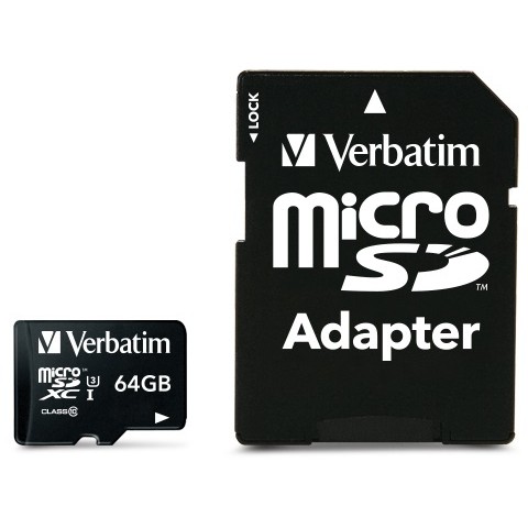 "CARD 64GB Verbatim Pro MicroSDXC 90MB/s +Adapter"