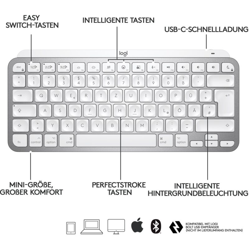 "Logitech MX Keys Mini MAC - Tastatur Hintergrundbeleuchtung" – Bild 15