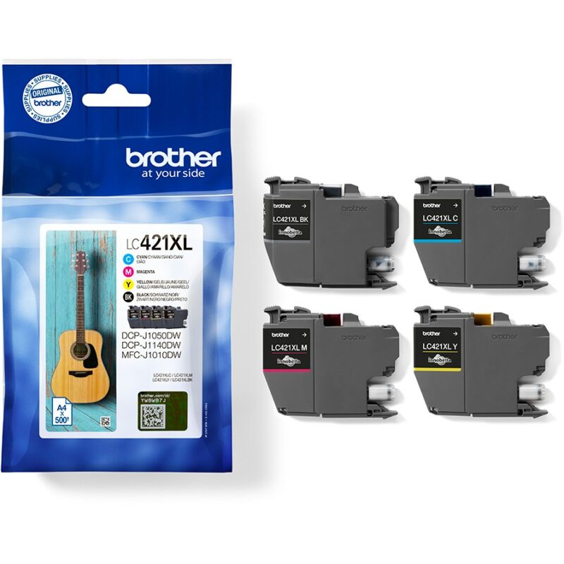 "Brother 4-pack of Black Cyan Magenta and Yellow 500-page high capacity ink cartridges for DCP-J1050DW MFC-J1010DW and DCP-J11" – Bild 6