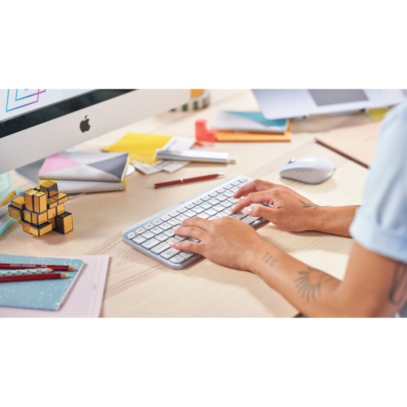 "Logitech MX Keys Mini - Tastatur - Hintergrundbeleuchtung Pale Gray" – Bild 12