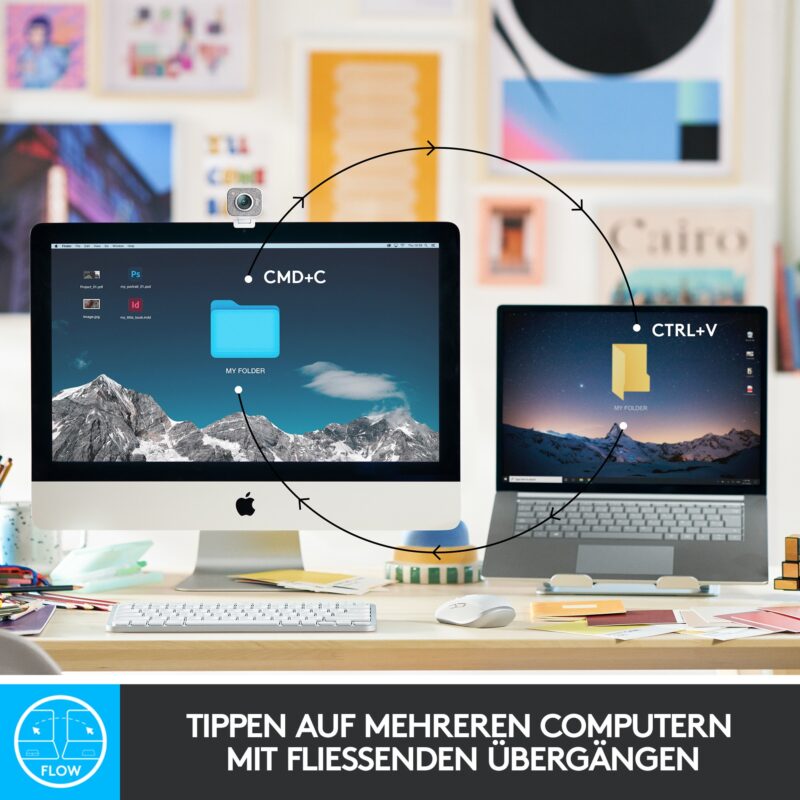 "Logitech MX Keys Mini - Tastatur - Hintergrundbeleuchtung Pale Gray" – Bild 16