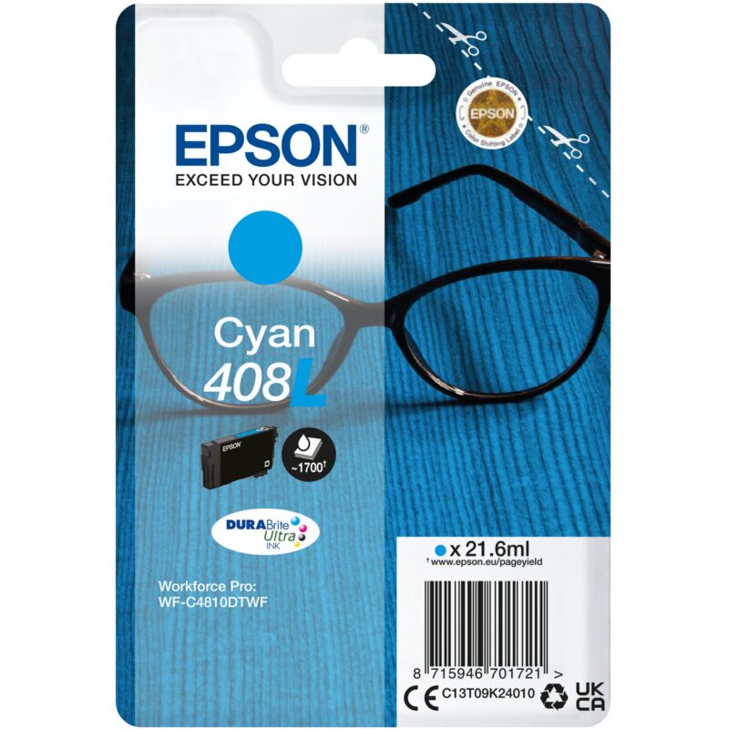 "Epson Tinte 408L C13T09K24010 Cyan"