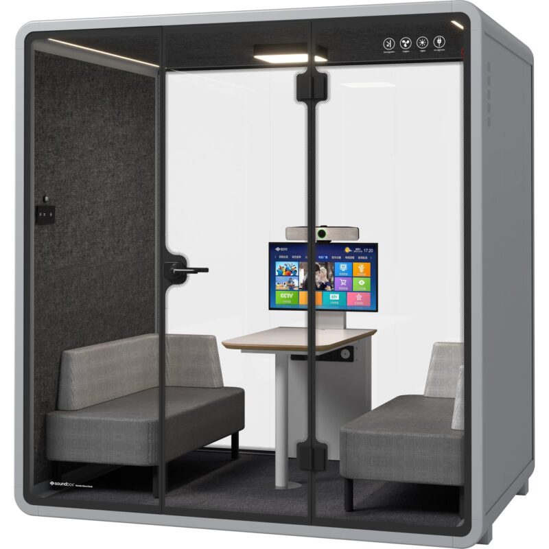 "Soundbox Office Pod SR-L (F6) 4 person grey"