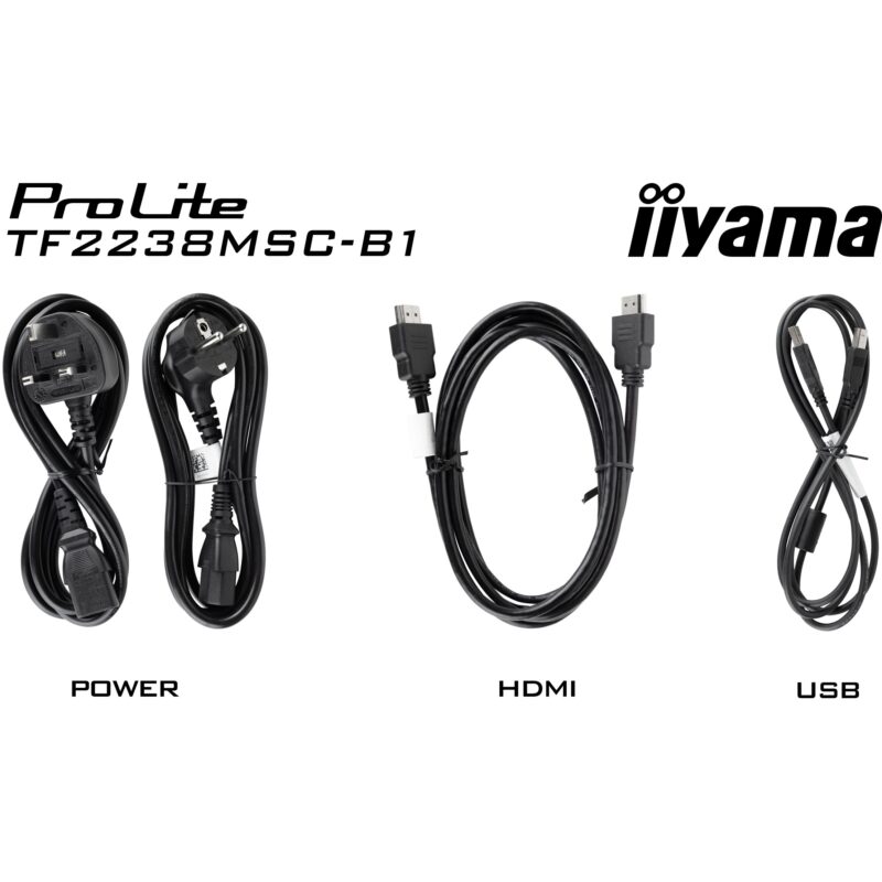 "IIYAMA 54.5cm (21.5"") TF2238MSC-B1 16:9 M-Touch HDMI+DP+USB retail" – Bild 7