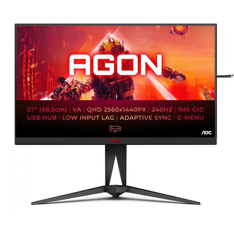 "AOC 68.6cm (27"") AG275QZN/EU 16:09 2xHDMI+2xDP+USB VA bl/ retail"