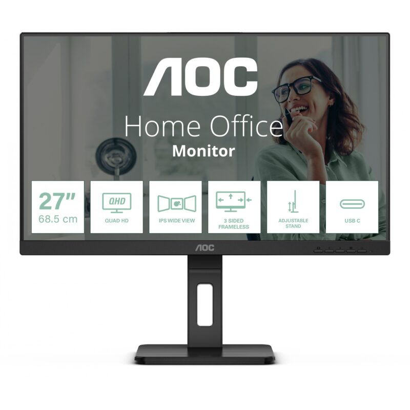 "AOC 68.6cm (27"") Q27P3CV 16:09 HDMI+DP+USB-C IPS black retail"