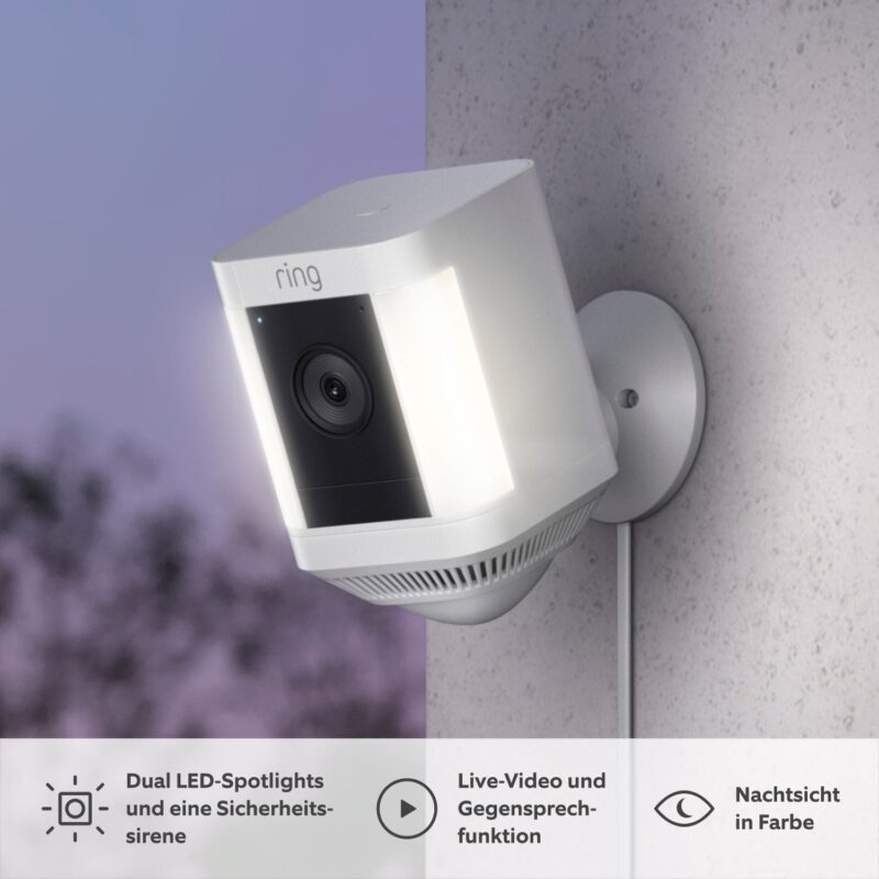 "Amazon Ring Spotlight Cam Plus Plug-In White" – Bild 3