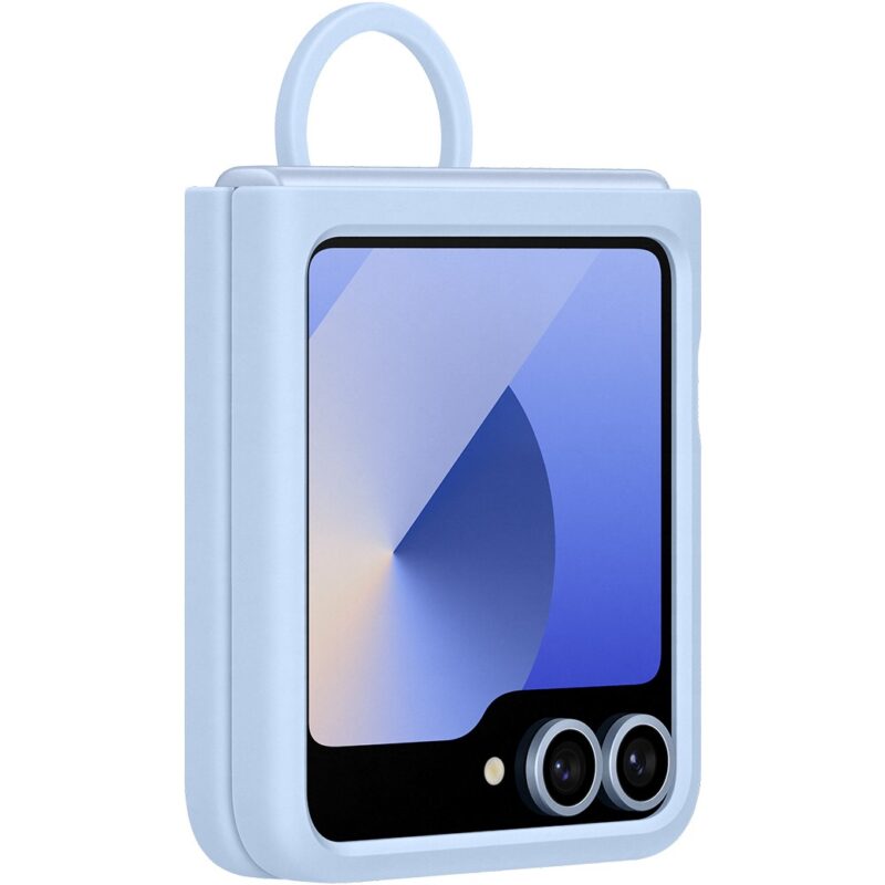 "Samsung Silicone Case with Ring fr Galaxy Z Flip6. Blau" – Bild 4