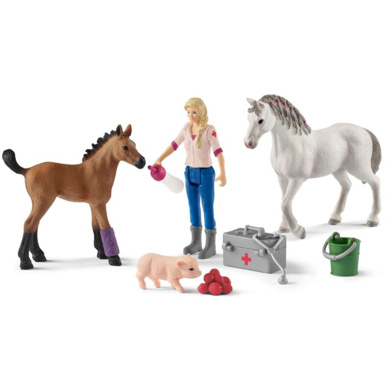 "Schleich Farm World 42486 Arztbesuch bei Stute und Fohlen"