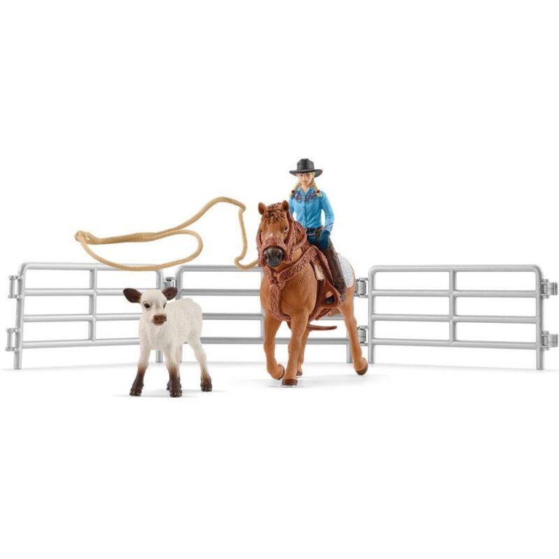 "Schleich Farm World 42577 Team Roping mit Cowgirl"
