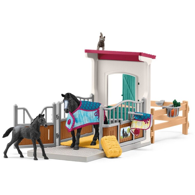 "Schleich Horse Club 42611 Pferdebox mit Stute und Fohlen"