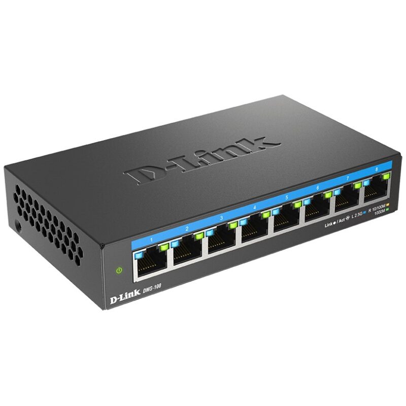 "D-Link DMS-108 8-Port Multi-Gigabit Unmanaged Switch"