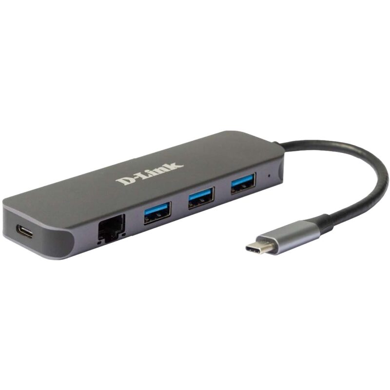 "D-Link DUB-2334 5-in-1 USB-C Hub mit Gigabit Ethernet/Power"