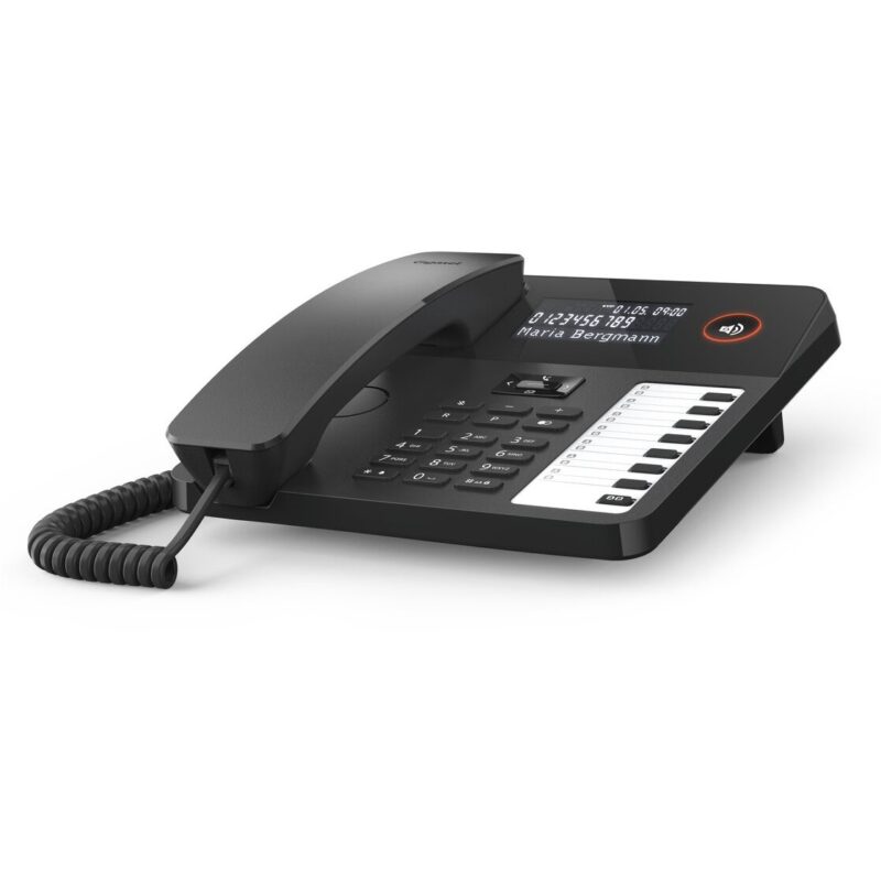 "GIGASET DESK 600 schwarz schnurgebundenes Tisch- und Wandtelefon LC-Display 7 Direktwahltasten Telefonbuch Hrgertekompatibel" – Bild 3