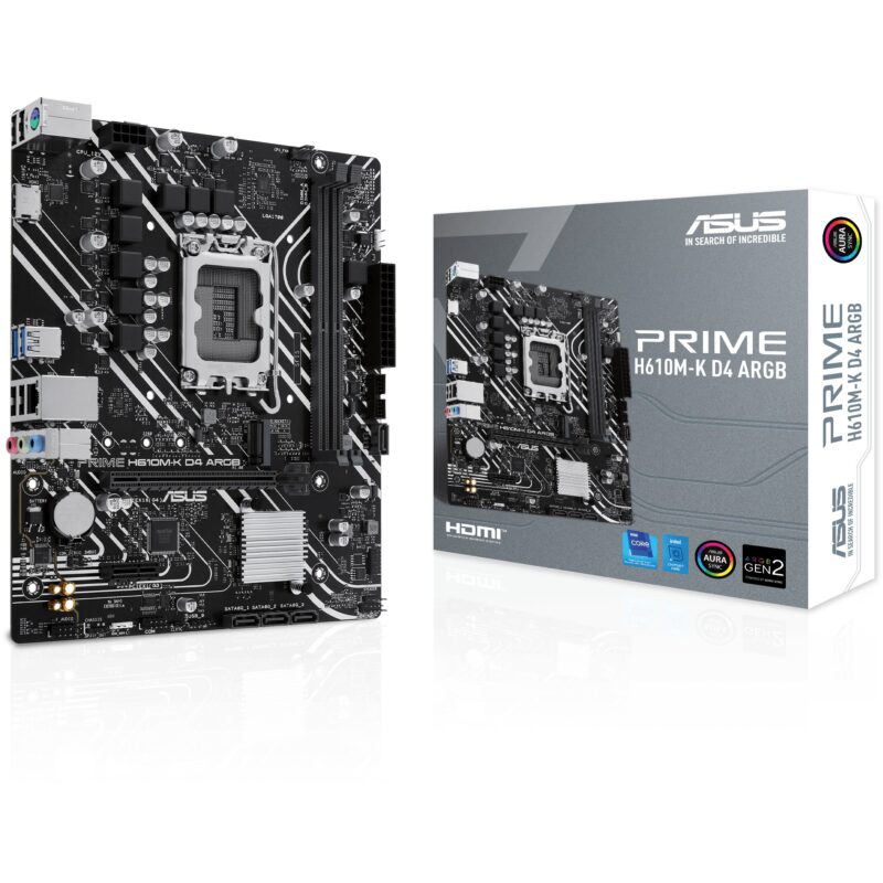 "MB ASUS PRIME H610M-K D4 ARGB (Intel.1700.DDR4.mATX)"
