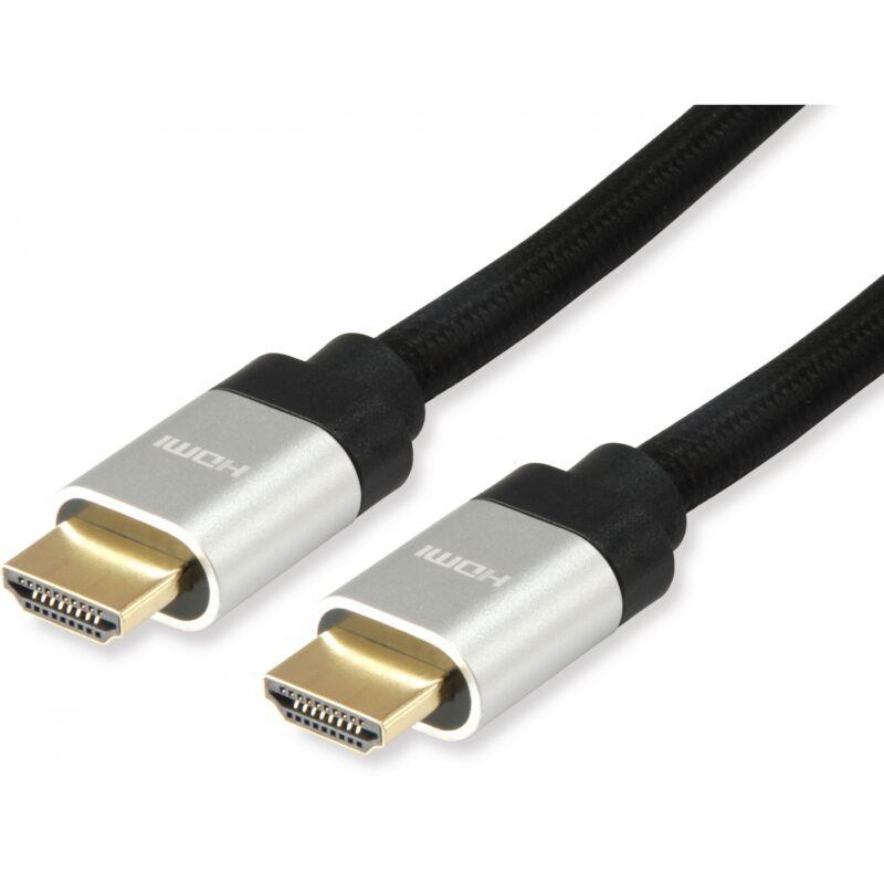 "Equip HDMI UHS E.Gewebe 2.1 A-A St/St 1.0m 8K60Hz HDR sw"