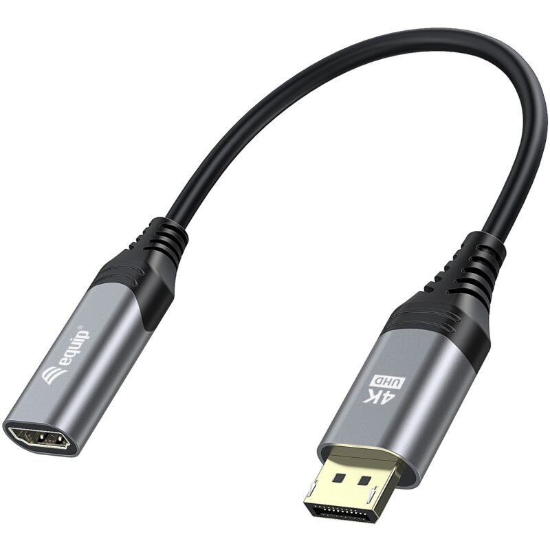 "Equip Displayport->HDMI Adapter 1.2 St/Bu 4K/60Hz grau"