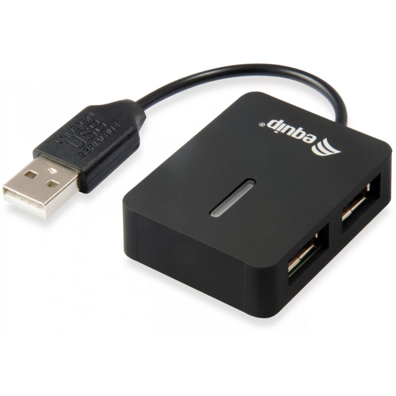 "Equip USB-Hub 4-Port 2.0 ->4x2.0 480Mbps o.Netzteil sw"