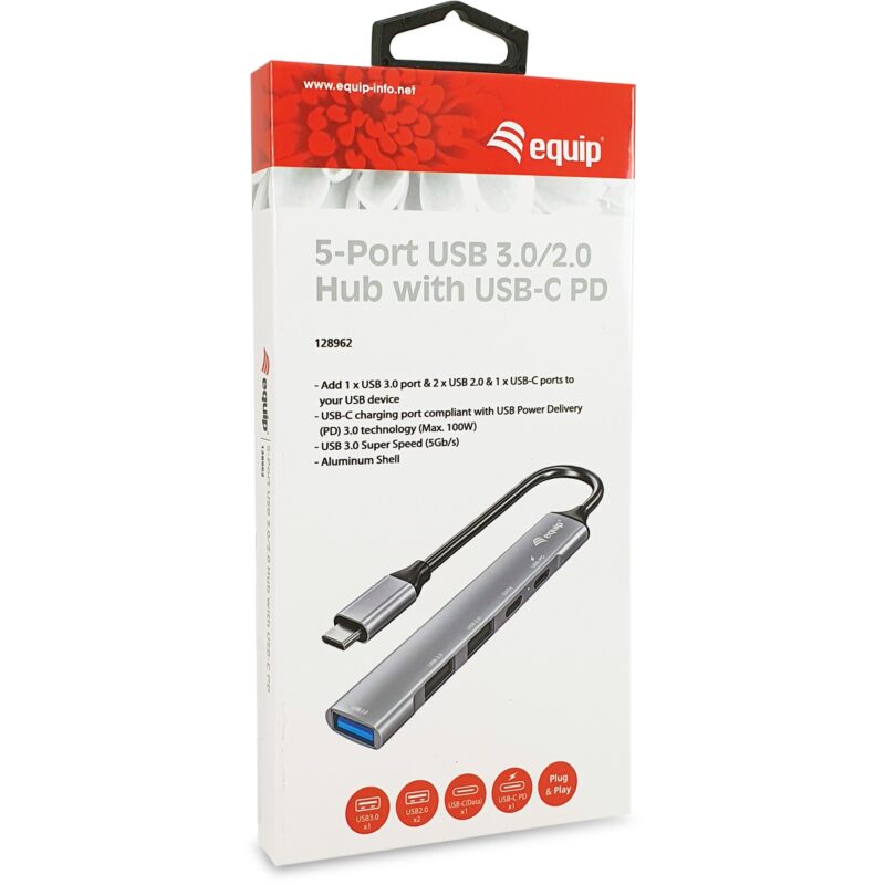 "Equip Dock USB-C->1xUSB-C.1xUSB3.0.2xUSB2.0.100WPD 15cm si" – Bild 7