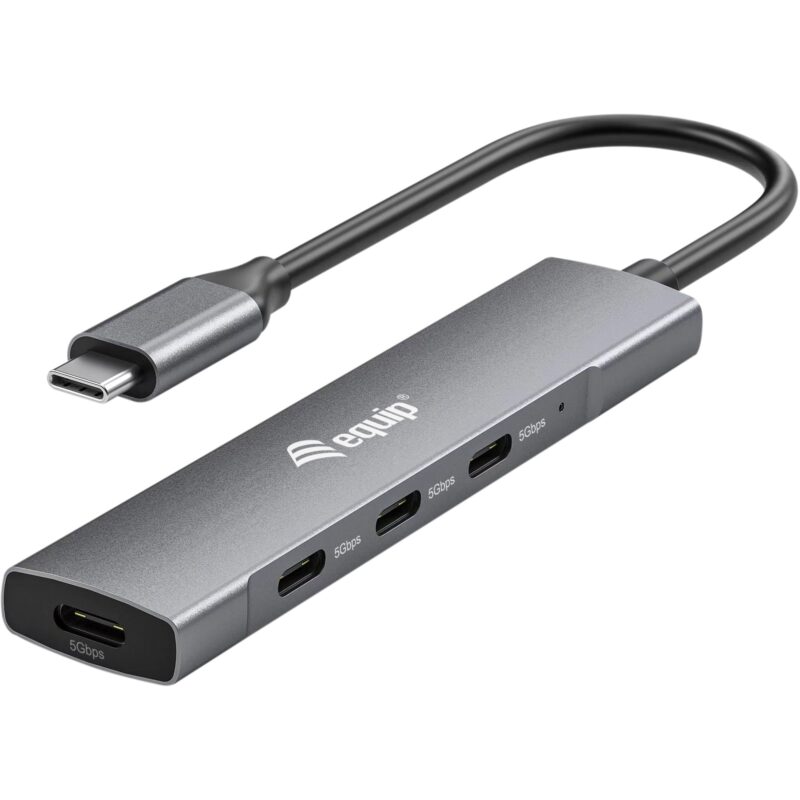 "Equip USB-Hub 4-Port 3.2/C->4x3.0 5Gbps o.Netzteil gr"