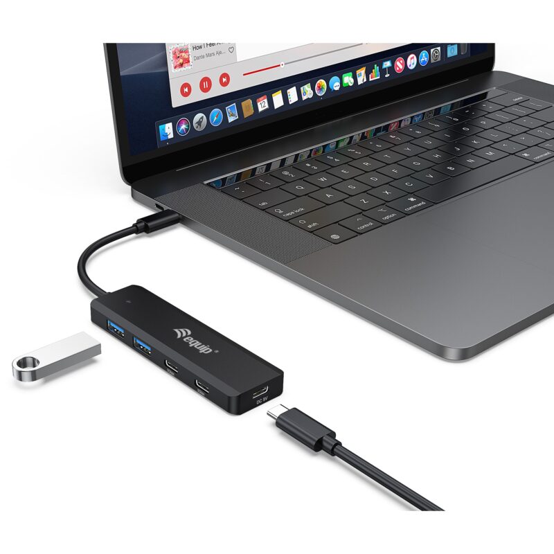 "Equip USB-Hub 4-Port 3.2/C->2xUSB-C 2xUSB-A 5Gbps o.Netz.sw" – Bild 3