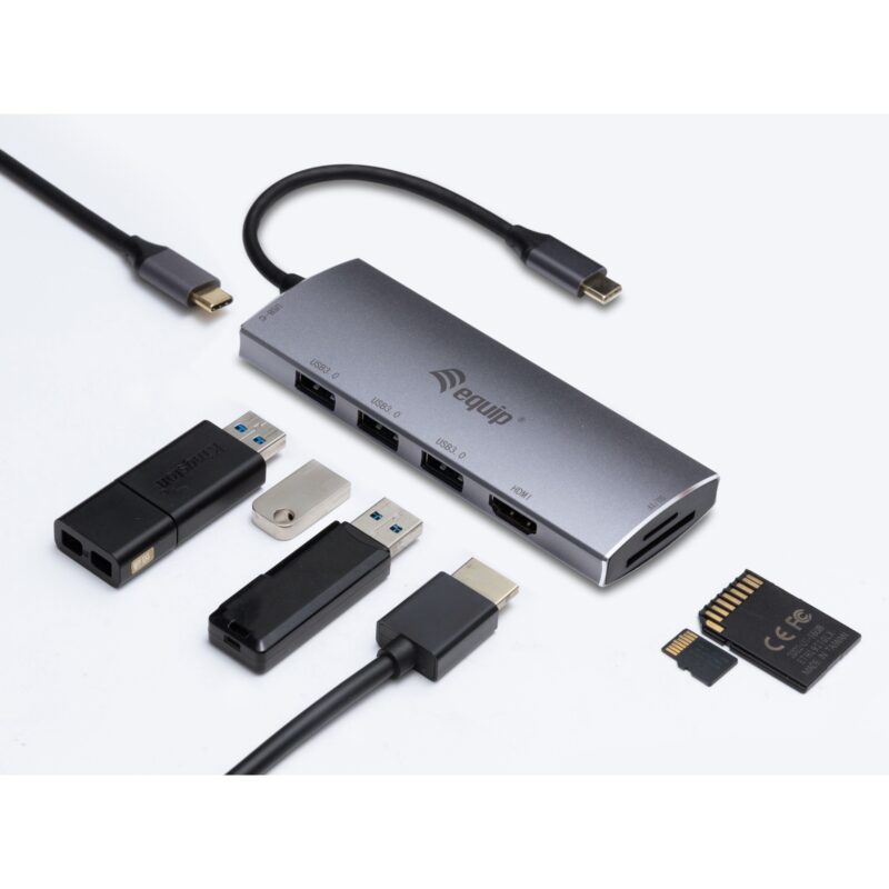 "Equip Dock USB-C->HDMI.3xUSB3.0.SD.TF.60WPD 15cm si" – Bild 4