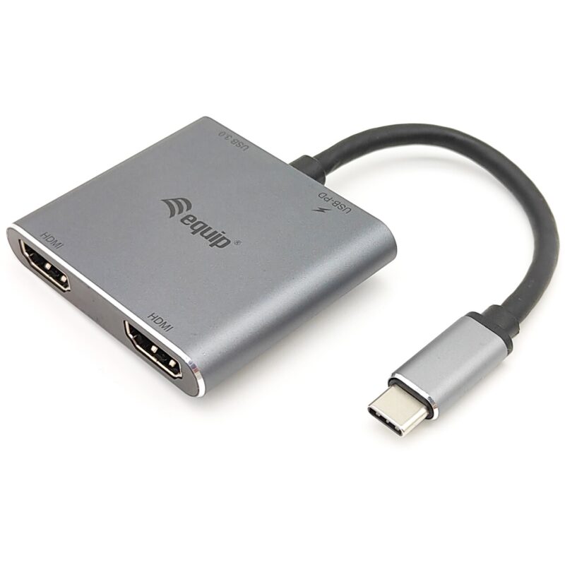 "Equip Dock USB-C->2xHDMI.USB 3.0.100WPD 15cm si"