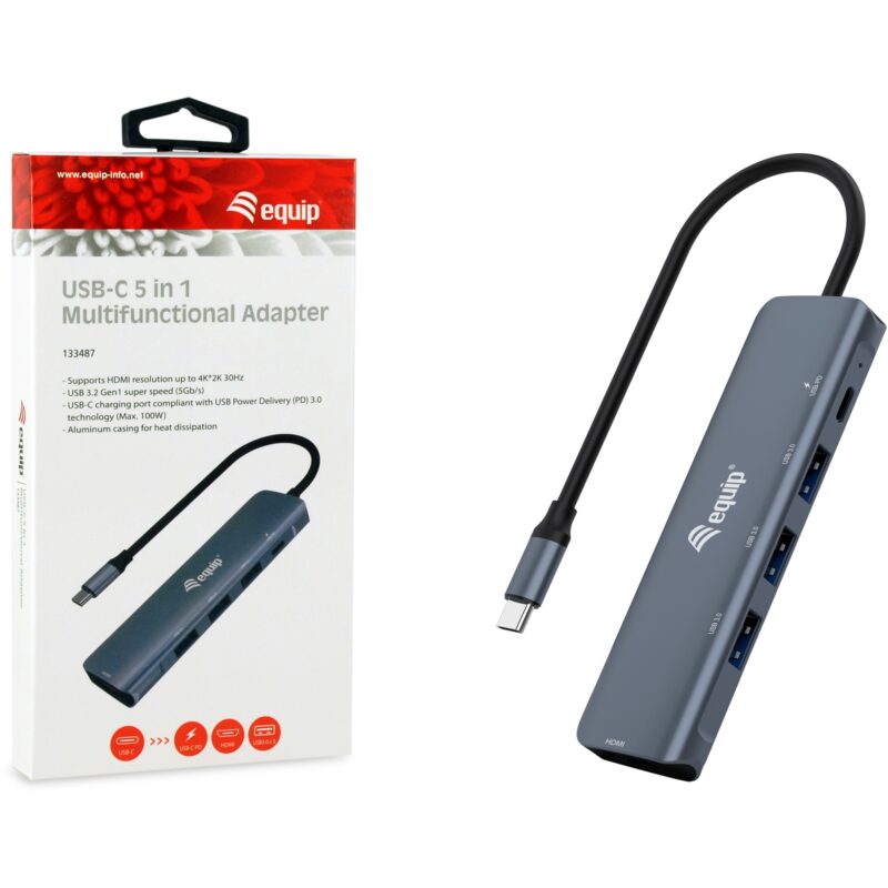 "Equip Dock USB-C->HDMI.3xUSB3.0.100WPD 25cm gr" – Bild 4