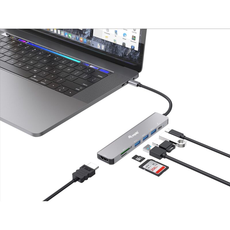 "Equip Dock USB-C->HDMI.3xUSB3.0.SD/TF.100WPD 25cm si" – Bild 3