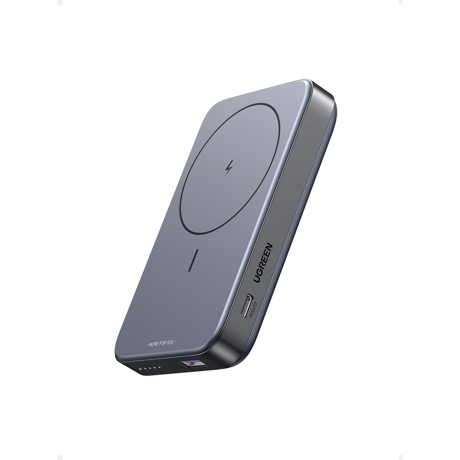 "10000mAh Mini Powerbank Wireless 20W with MagSafe grey"