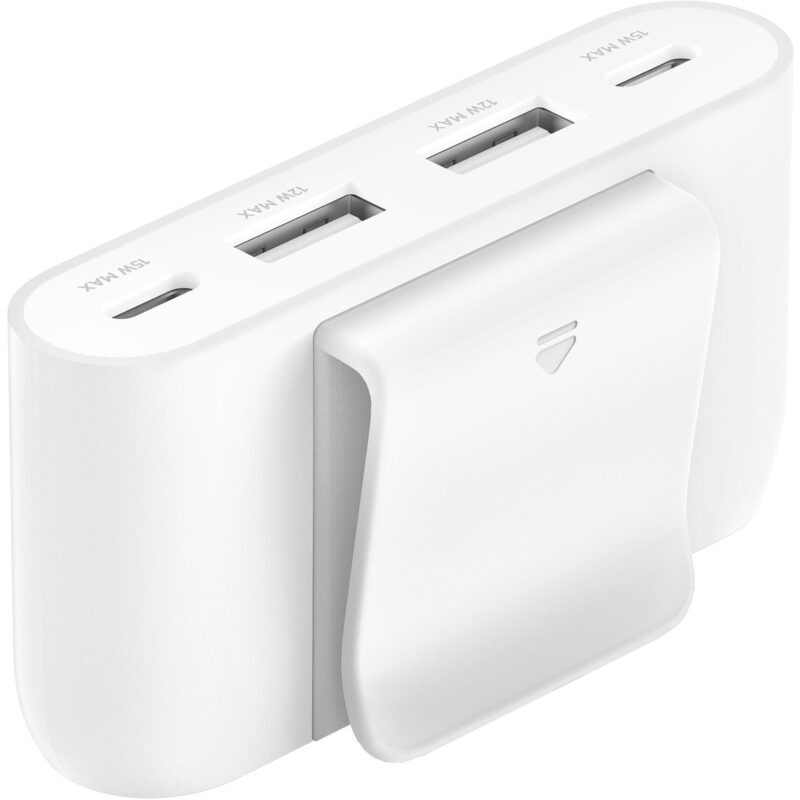 "Belkin 4-Port USB-Splitter 2x USB-C, 2xUSB-A, max.30 W, weiss" – Bild 3