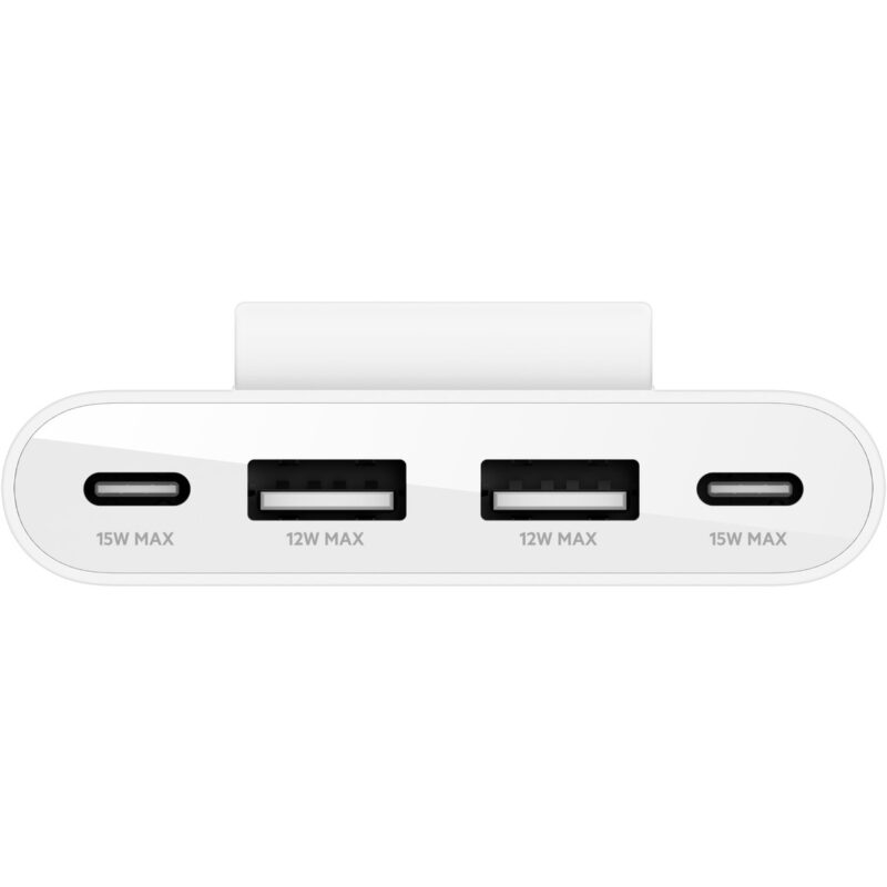 "Belkin 4-Port USB-Splitter 2x USB-C, 2xUSB-A, max.30 W, weiss" – Bild 4