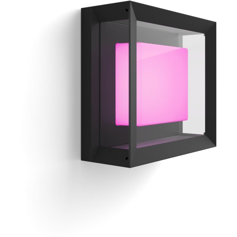 "Philips HUE Econic LED Wandleuchte. quadratisch. schwarz"