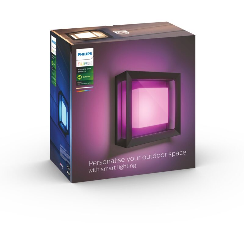 "Philips HUE Econic LED Wandleuchte. quadratisch. schwarz" – Bild 5