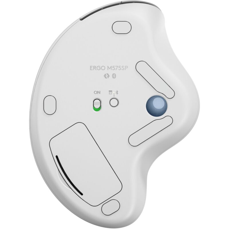 "Logitech ERGO M575S Wireless Trackball - Off White + Blue Ball" – Bild 7