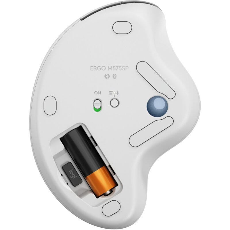 "Logitech ERGO M575S Wireless Trackball - Off White + Blue Ball" – Bild 8