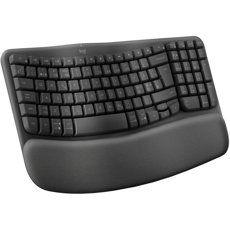 "Logitech Wave Keys Keyboard with cushioned palm rest wireless Bluetooth LE QWERTY graphite (PAN)" – Bild 3