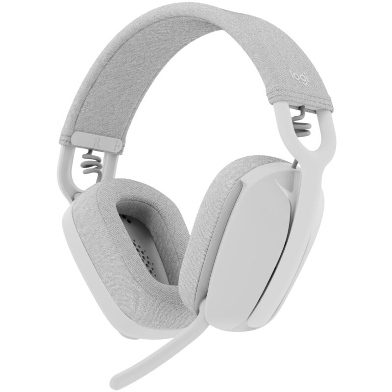 "Logitech Zone Vibe 100 Headset full size Bluetooth wireless off-white"