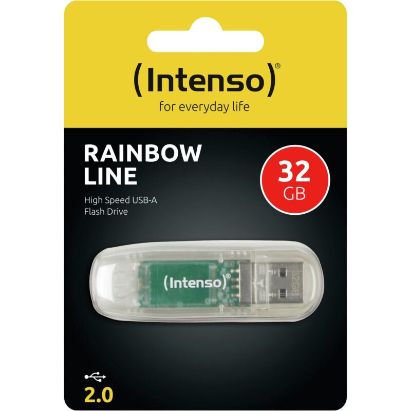 "STICK 32GB USB 2.0 Intenso Rainbow Line Transparent" – Bild 4