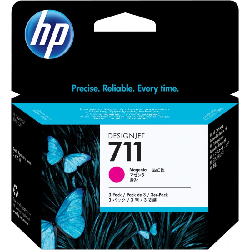 "HP Tinte 711 (CZ135A) magenta Druckerpatronen. 3er-Set"