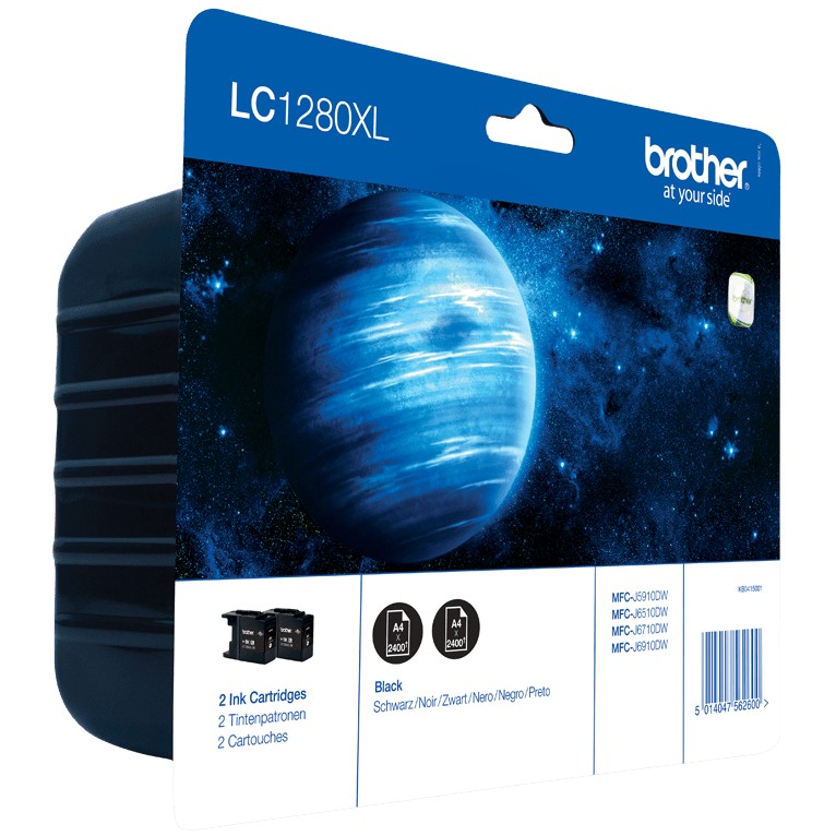 "Brother LC-1280XLBK black Twin Pack"