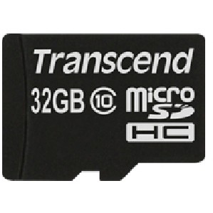 "CARD 32GB Transcend Premium MicroSDHC 10MB/s +Adapter"