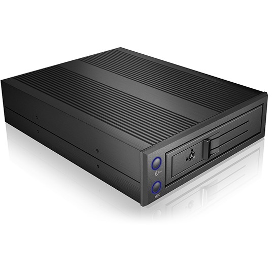 "Wechselrahmen. 1xSATA/SAS 3.5"" zu 1xSATA Host. EasySwap trägerlos. Alu-4cm Lüfter ICY BOX"