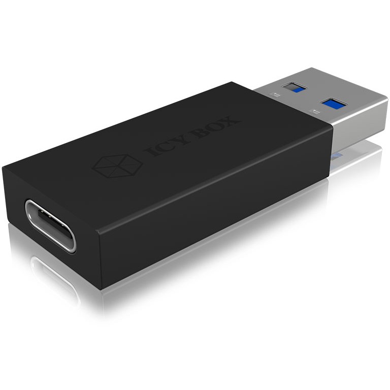 "Adapter ICY BOX USB-A > USB-C Black (M)"