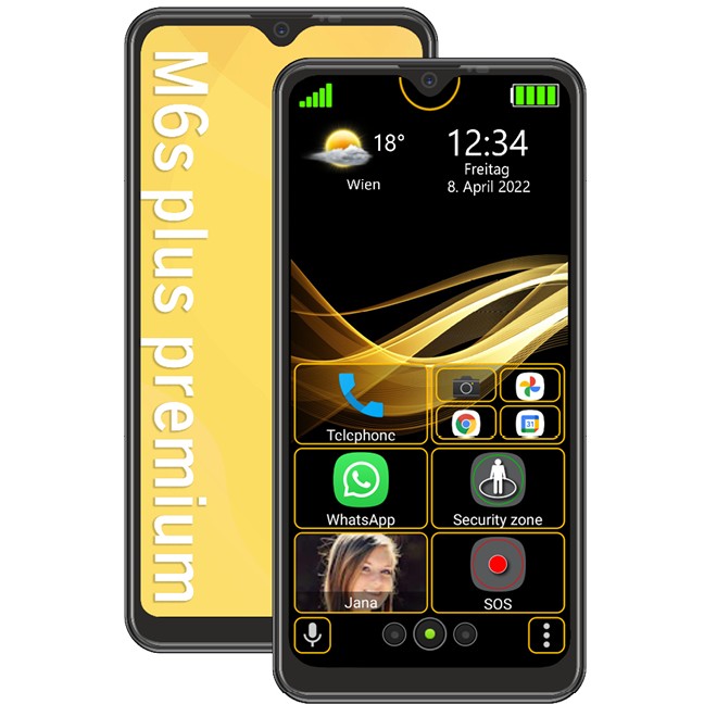 "Bea-Fon M6s Plus schwarz inkl. TPU Case + Displayschutz"